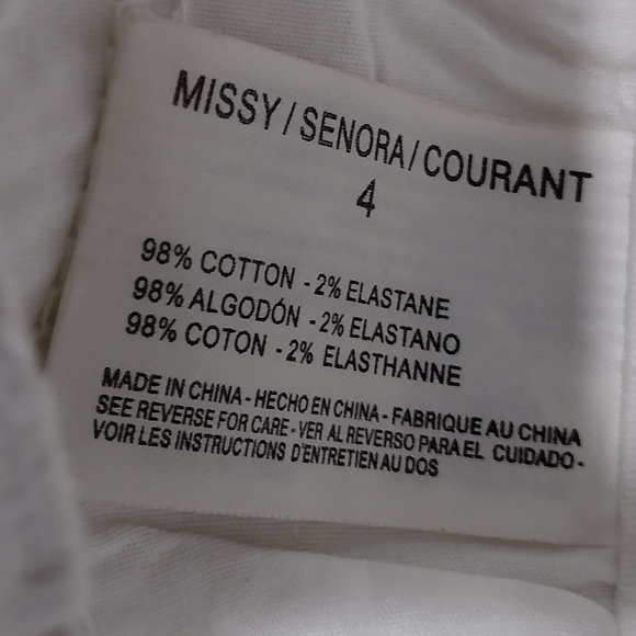 NWT Anne Klein Skinny Ankle Jeans Womens 4 White Embroidered Floral Retro 90s - Picture 11 of 11